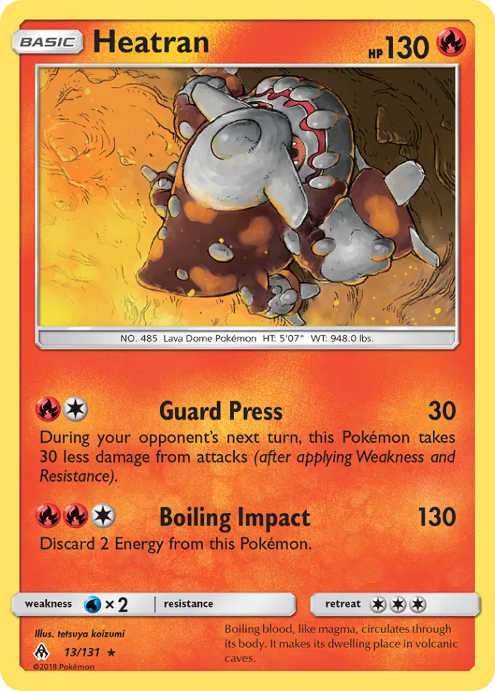 Heatran #13 Forbidden Light Pokemon card