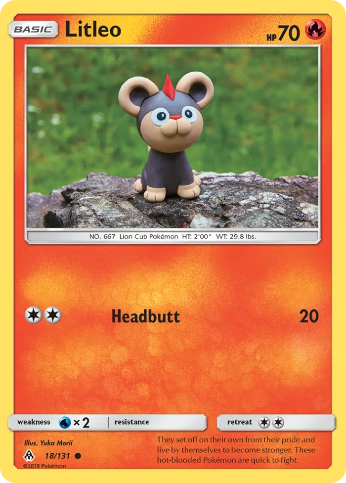 Litleo #18 Forbidden Light Pokemon card