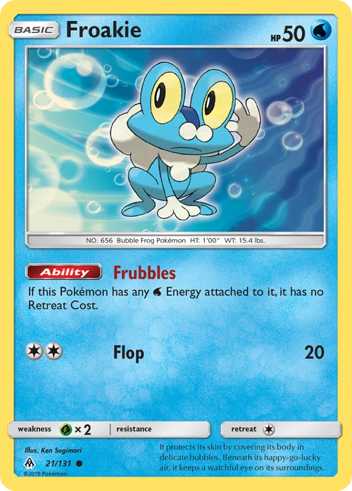 Froakie #21 Forbidden Light Pokemon card