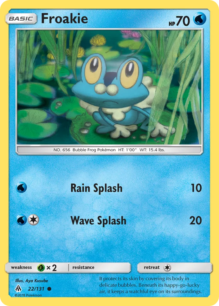 Froakie #22 Forbidden Light Pokemon card