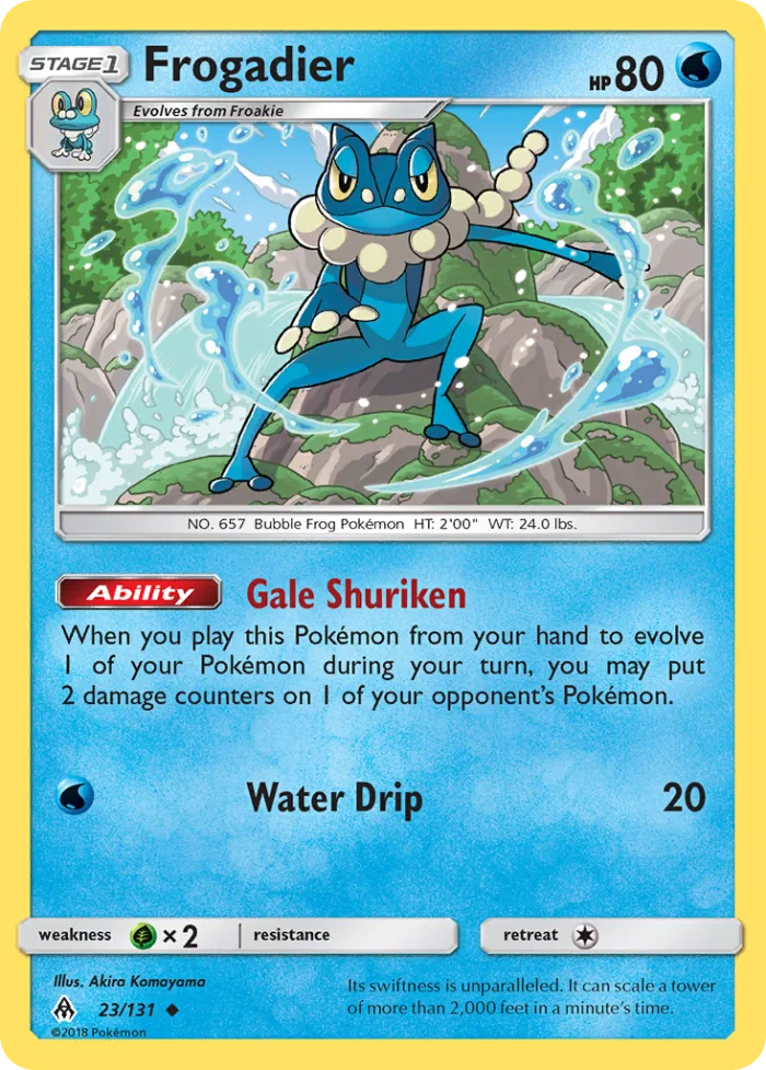 Frogadier #23 Forbidden Light Pokemon card