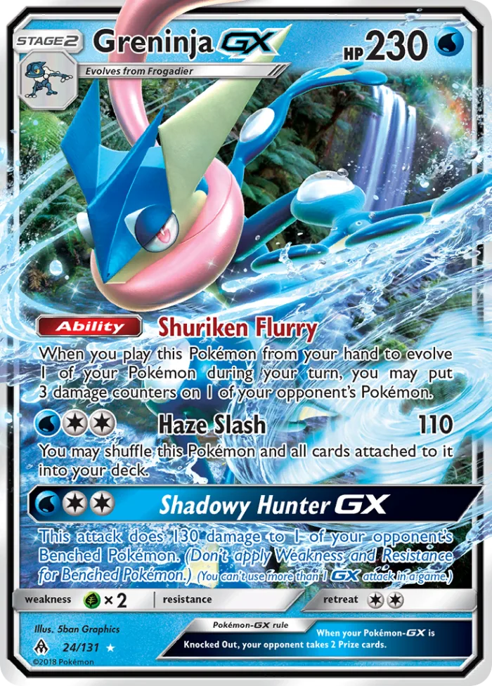 Greninja-GX #24 Forbidden Light Pokemon card