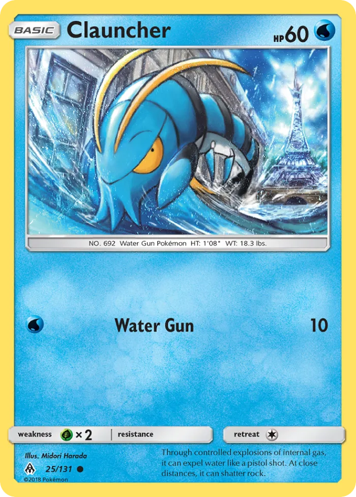Clauncher #25 Forbidden Light Pokemon card