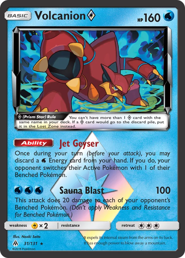 Volcanion ◇ #31 Forbidden Light Pokemon card