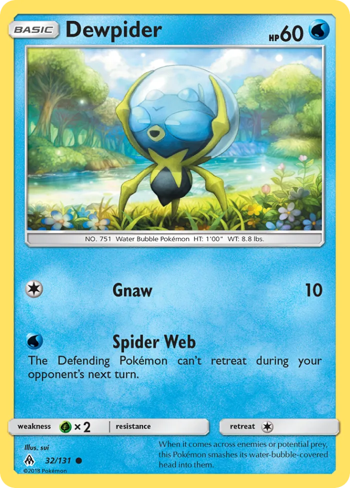 Dewpider #32 Forbidden Light Pokemon card