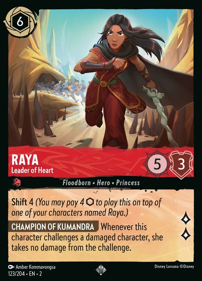 Raya #123 Rise of the Floodborn Disney Lorcana card