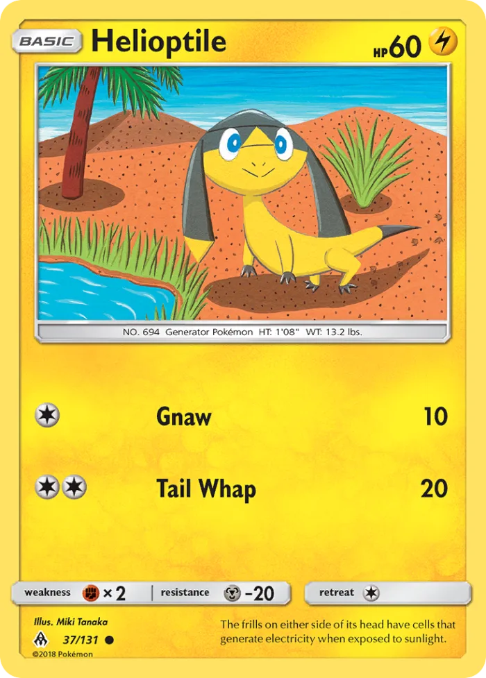 Helioptile #37 Forbidden Light Pokemon card
