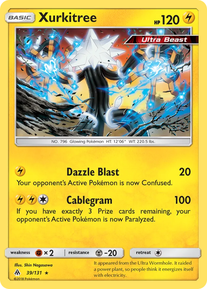 Xurkitree #39 Forbidden Light Pokemon card