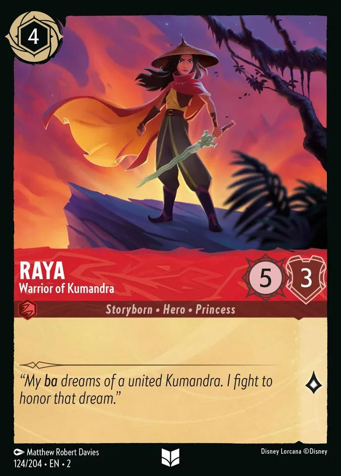 Raya #124 Rise of the Floodborn Disney Lorcana card