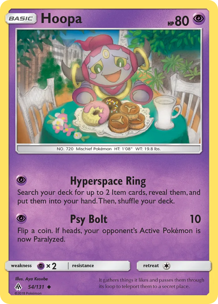Hoopa #54 Forbidden Light Pokemon card