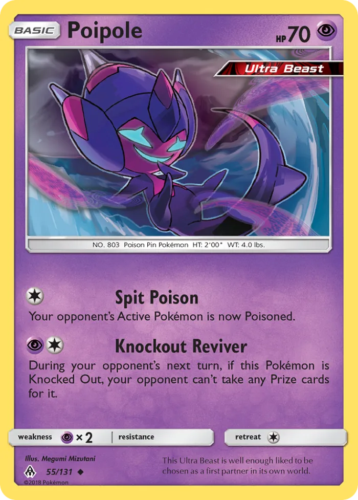 Poipole #55 Forbidden Light Pokemon card