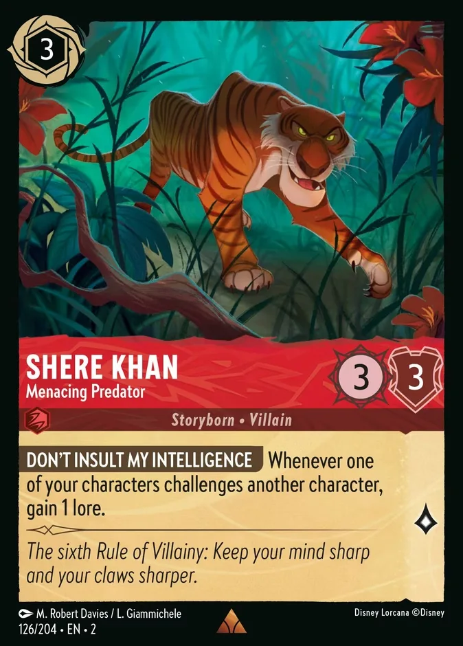 Shere Khan #126 Rise of the Floodborn Disney Lorcana card