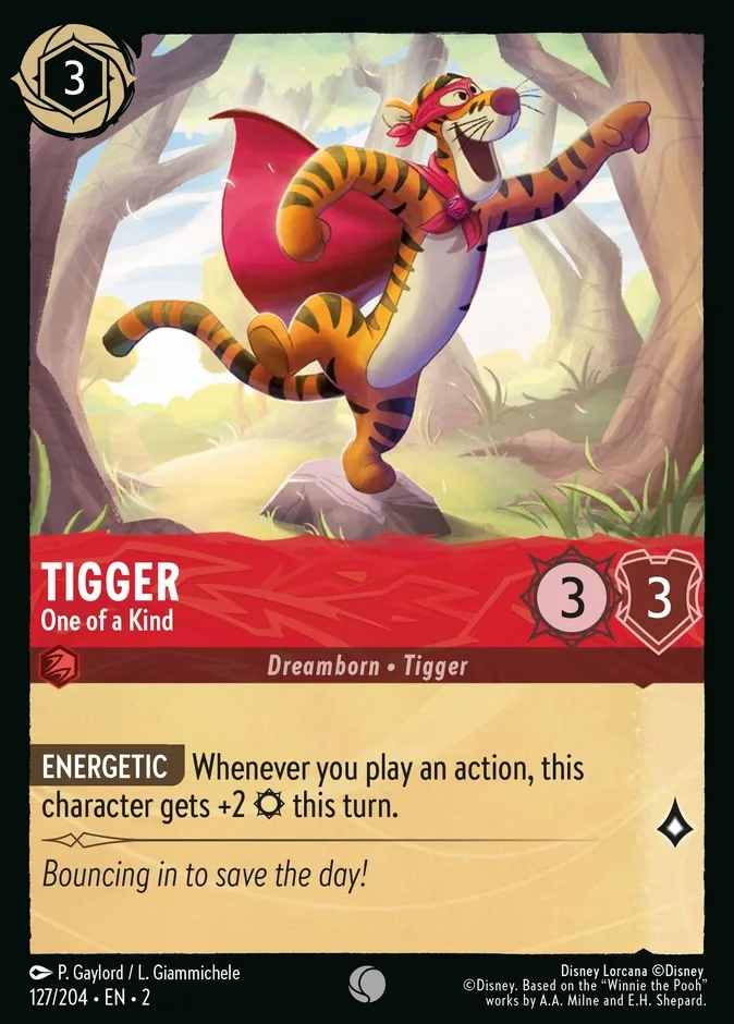 Tigger #127 Rise of the Floodborn Disney Lorcana card