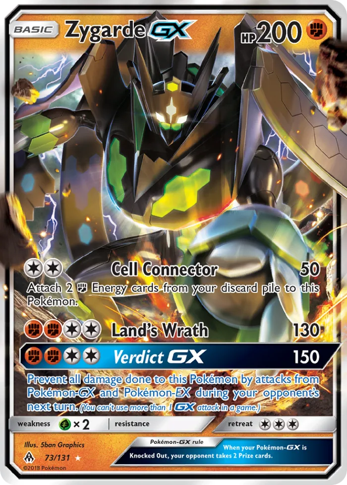 Zygarde-GX #73 Forbidden Light Pokemon card