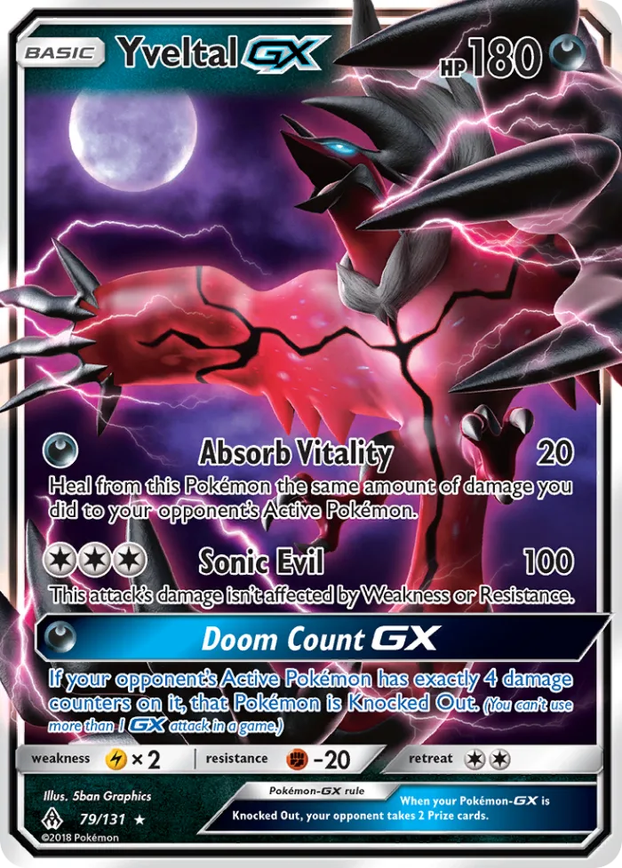 Yveltal-GX #79 Forbidden Light Pokemon card