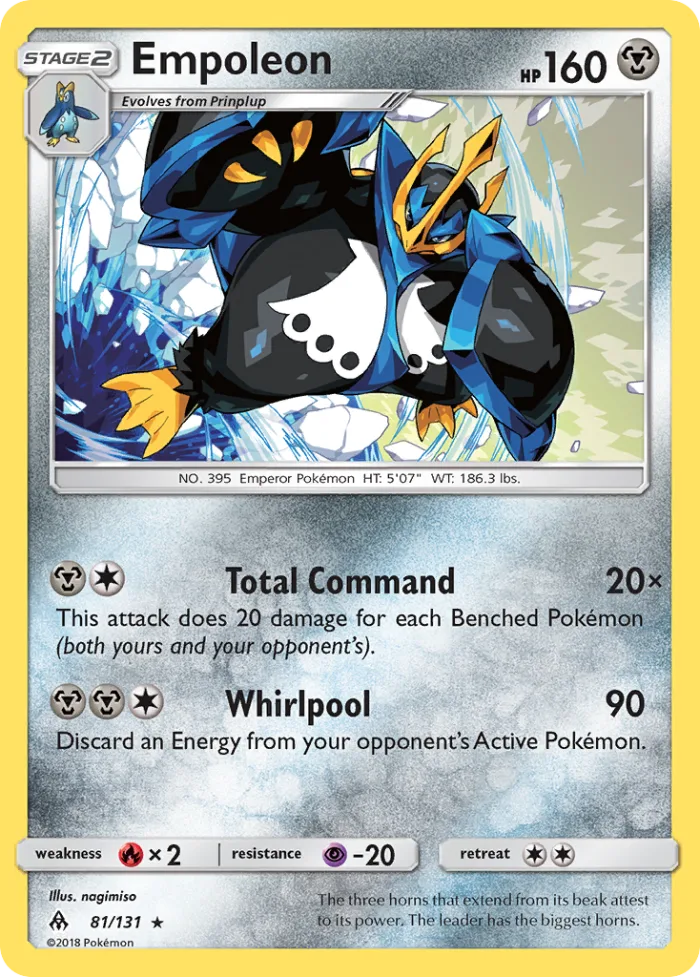 Empoleon #81 Forbidden Light Pokemon card