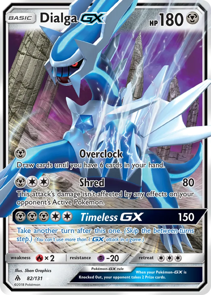 Dialga-GX #82 Forbidden Light Pokemon card