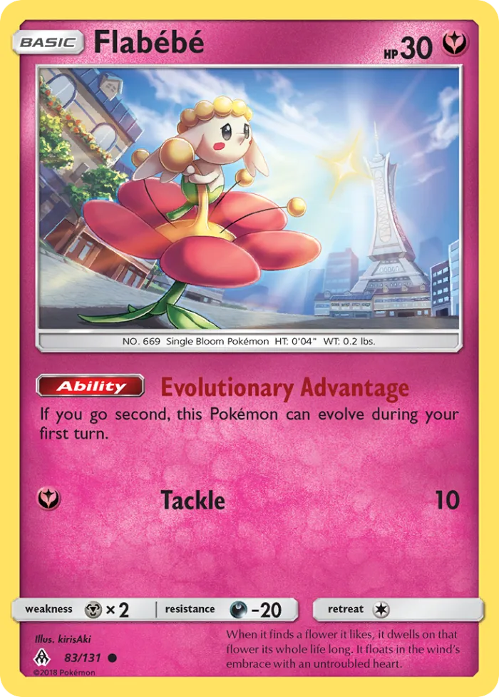 Flabébé #83 Forbidden Light Pokemon card