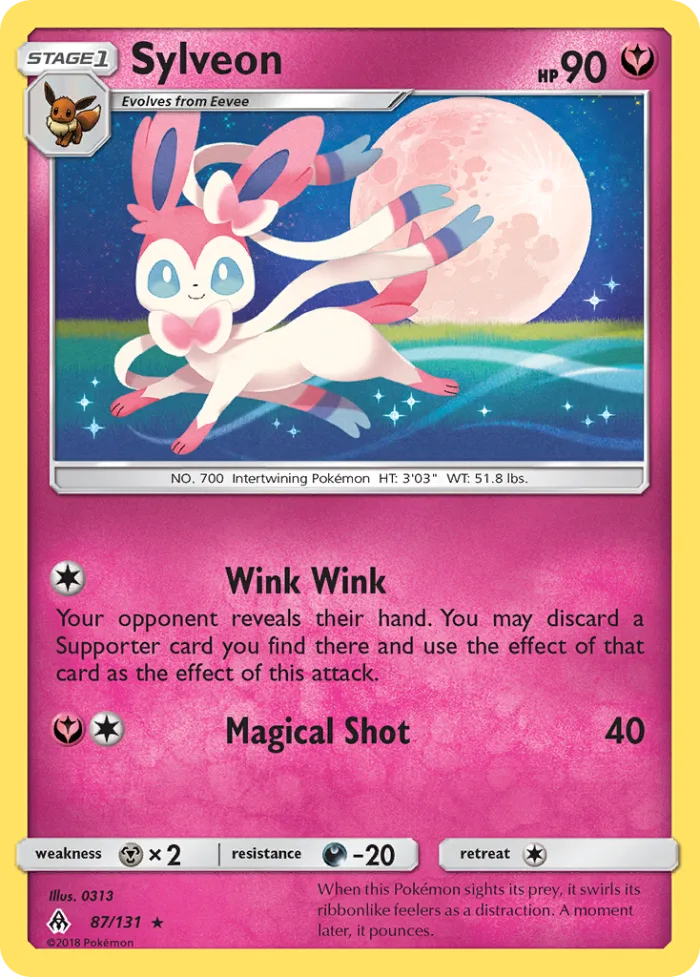 Sylveon #87 Forbidden Light Pokemon card