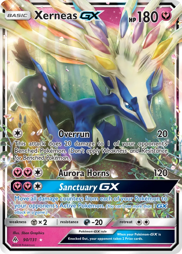 Xerneas-GX #90 Forbidden Light Pokemon card