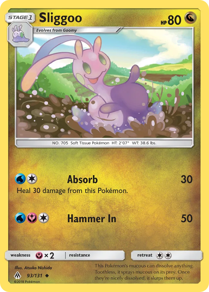 Sliggoo #93 Forbidden Light Pokemon card