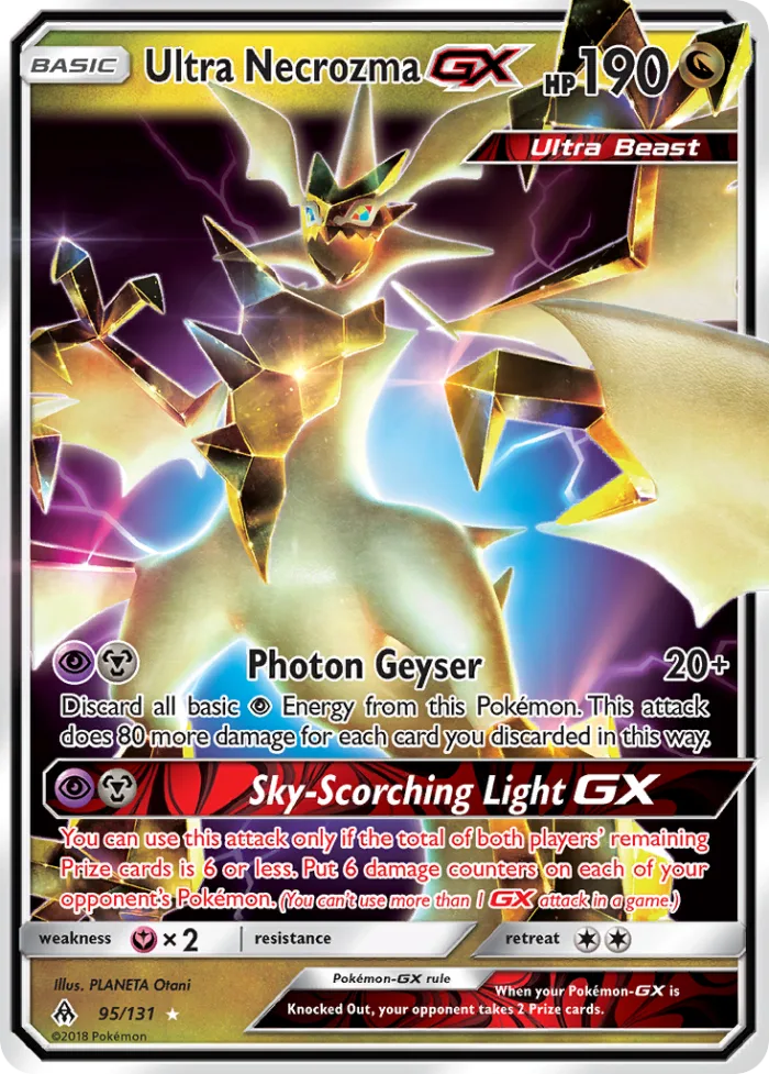 Ultra Necrozma-GX #95 Forbidden Light Pokemon card