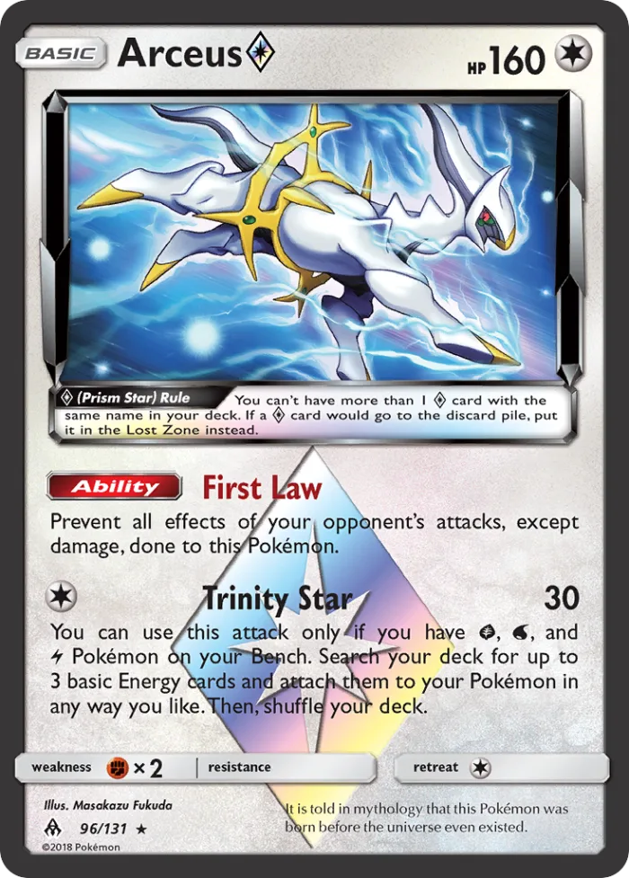 Arceus ◇ #96 Forbidden Light Pokemon card