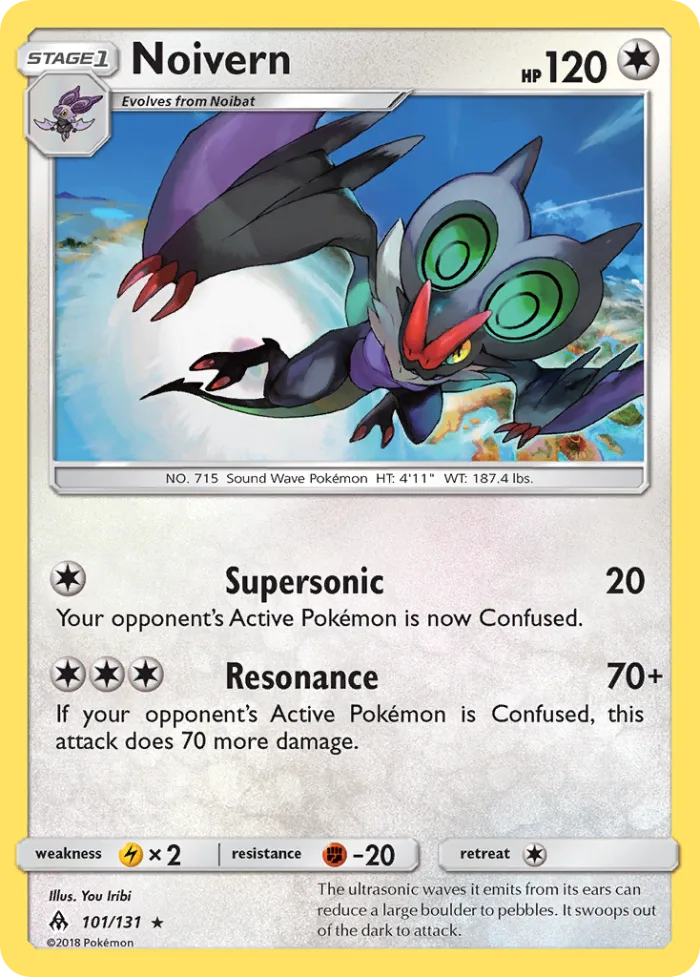 Noivern #101 Forbidden Light Pokemon card
