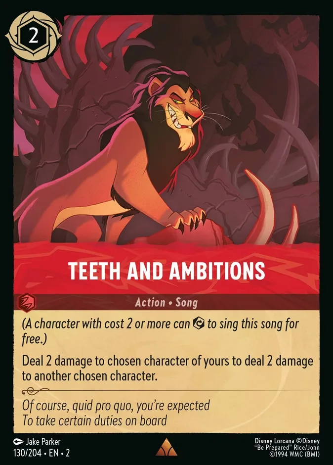 Teeth and Ambitions #130 Rise of the Floodborn Disney Lorcana card