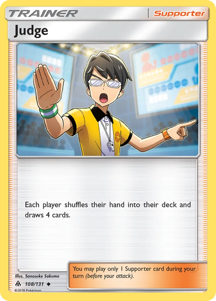 Judge #108 Forbidden Light Pokemon card