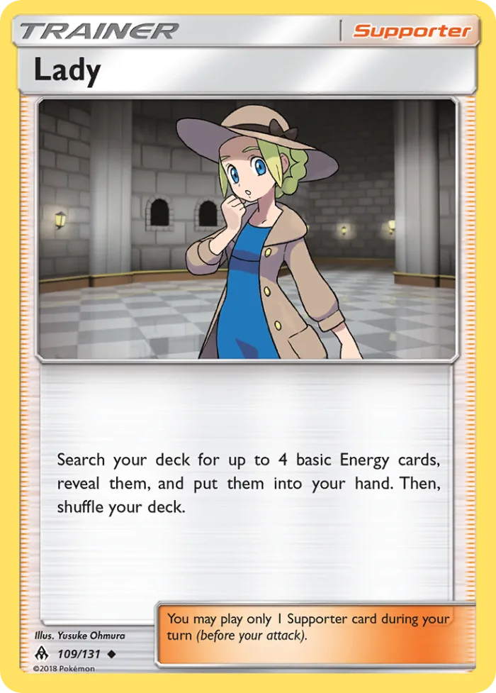 Lady #109 Forbidden Light Pokemon card