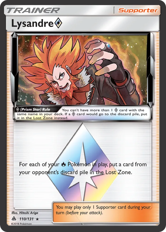 Lysandre ◇ #110 Forbidden Light Pokemon card