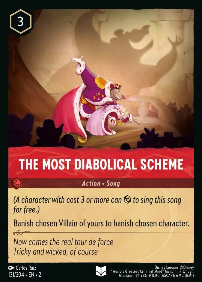 The Most Diabolical Scheme #131 Rise of the Floodborn Disney Lorcana card