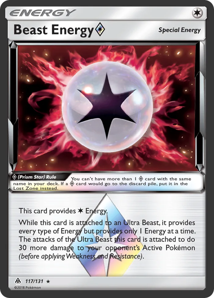 Beast Energy ◇ #117 Forbidden Light Pokemon card