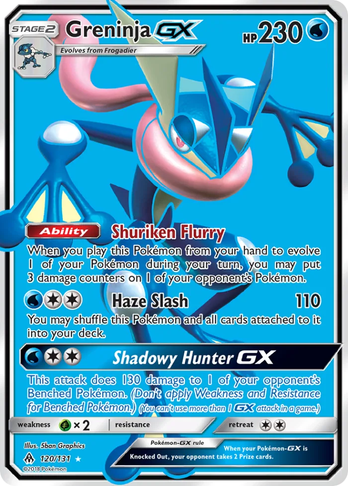 Greninja-GX #120 Forbidden Light Pokemon card
