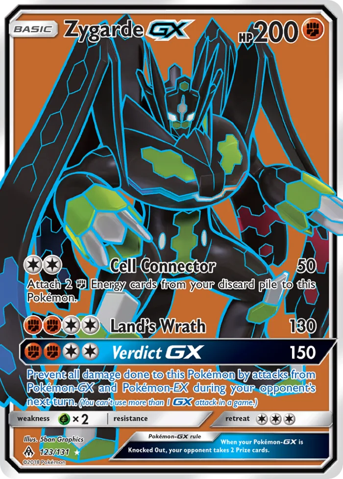 Zygarde-GX #123 Forbidden Light Pokemon card
