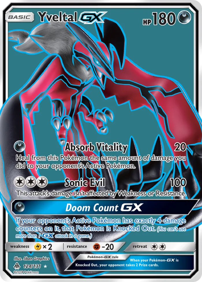Yveltal-GX #124 Forbidden Light Pokemon card