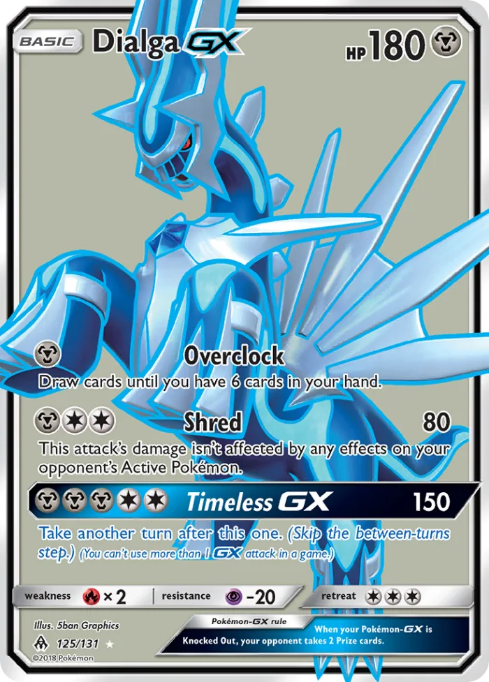Dialga-GX #125 Forbidden Light Pokemon card