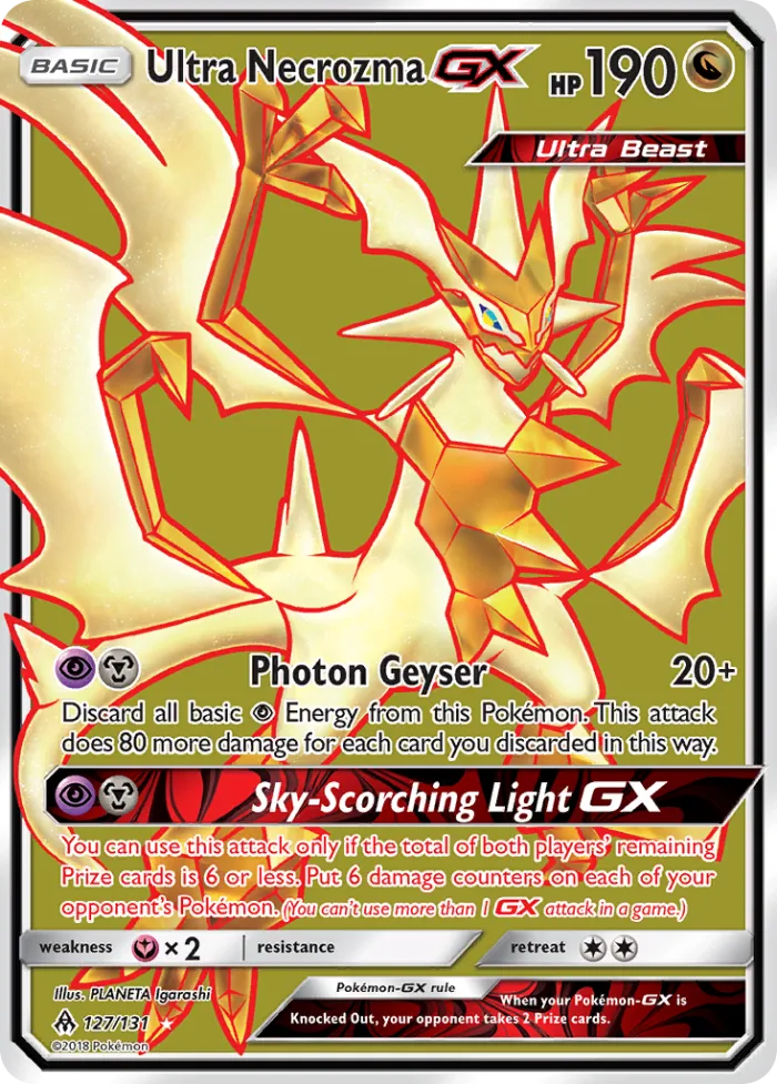 Ultra Necrozma-GX #127 Forbidden Light Pokemon card