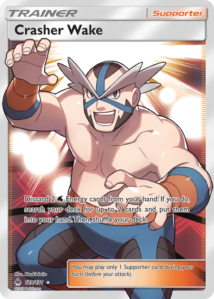 Crasher Wake #129 Forbidden Light Pokemon card