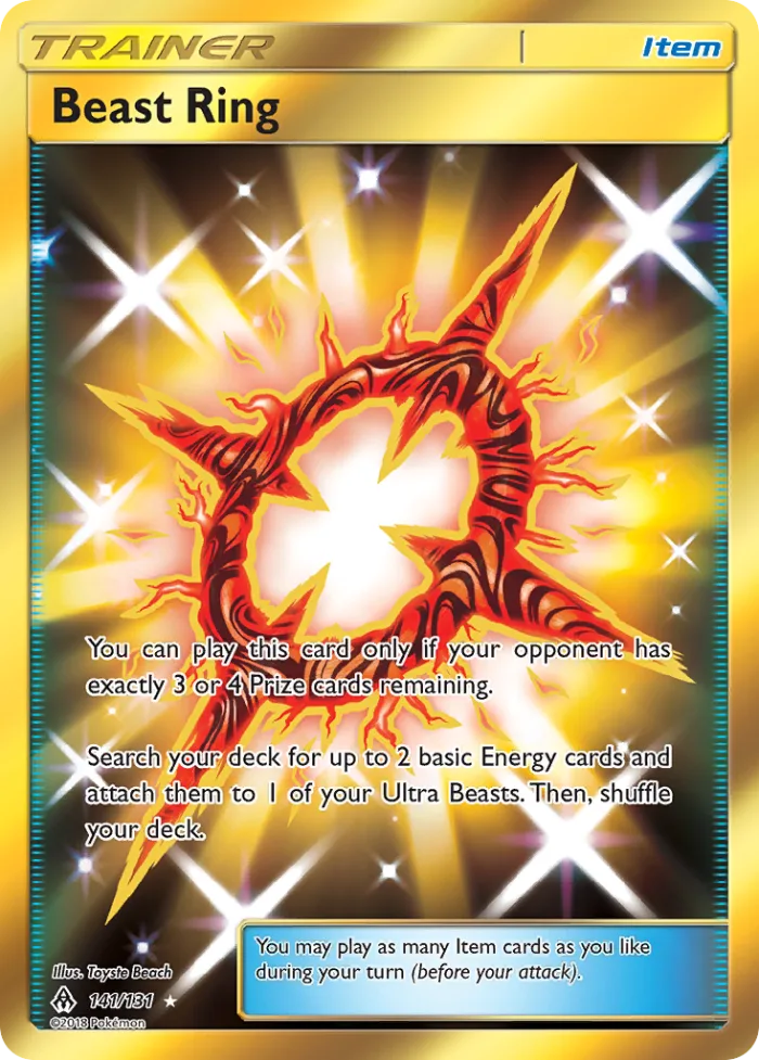 Beast Ring #141 Forbidden Light Pokemon card
