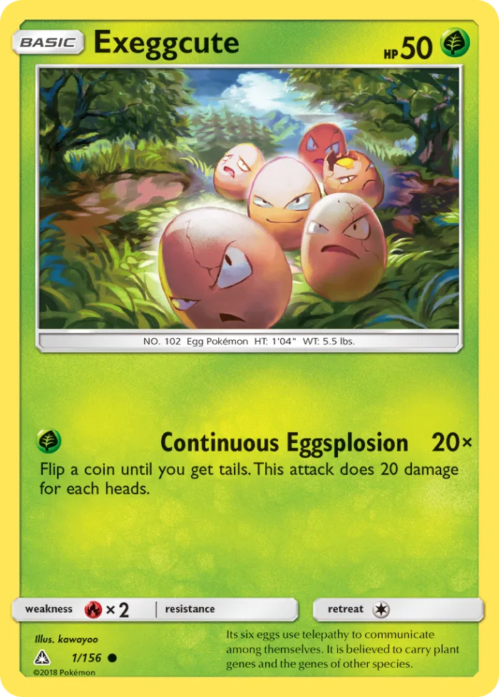 Exeggcute #1 Ultra Prism Pokemon card