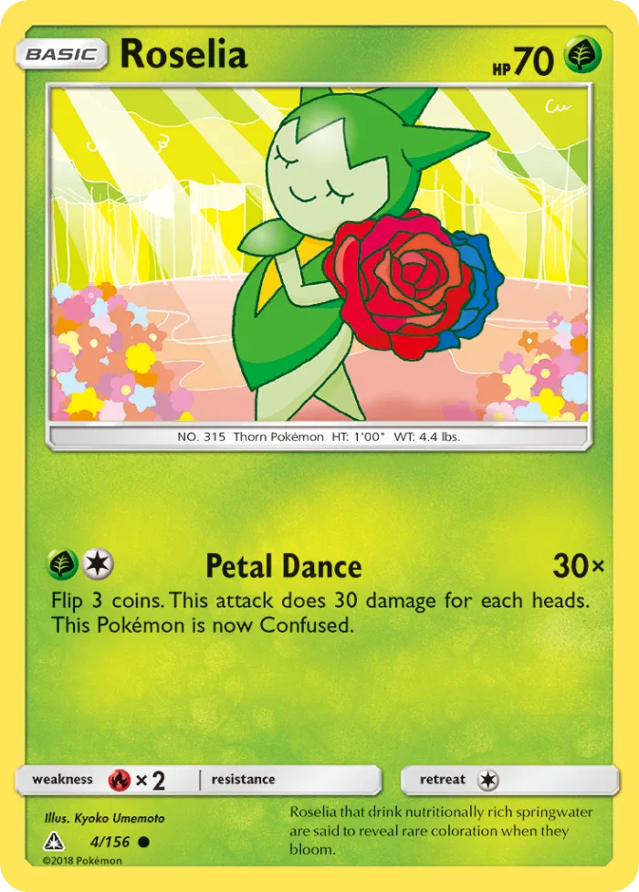 Roselia #4 Ultra Prism Pokemon card
