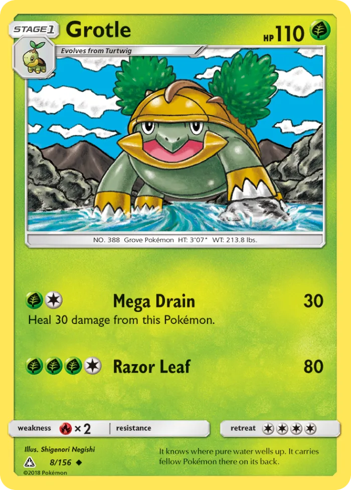 Grotle #8 Ultra Prism Pokemon card