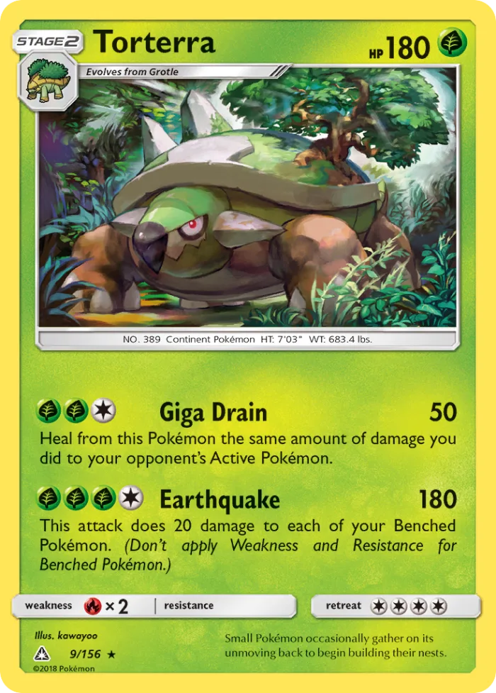 Torterra #9 Ultra Prism Pokemon card