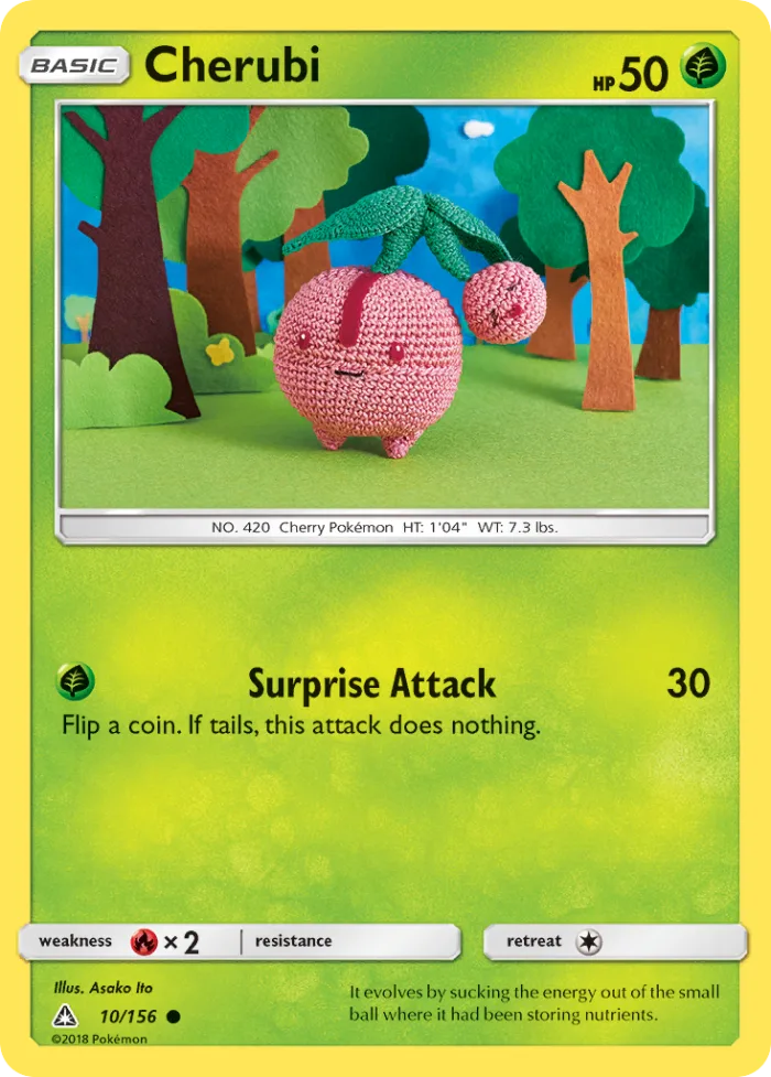 Cherubi #10 Ultra Prism Pokemon card
