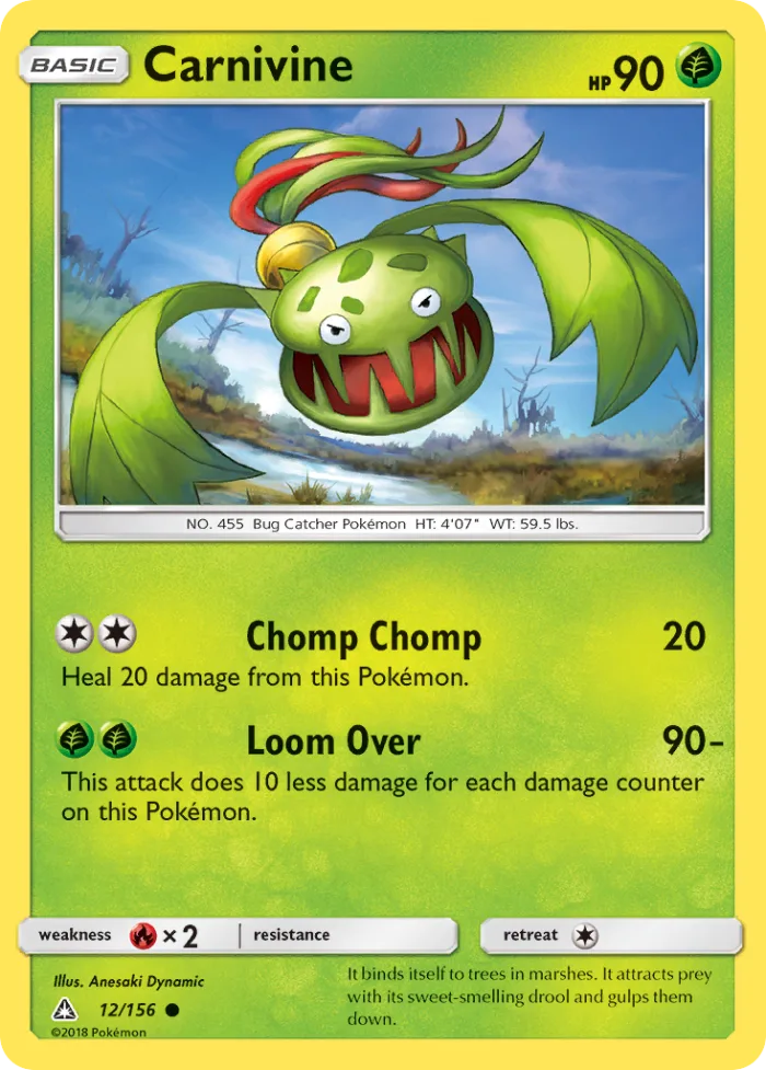 Carnivine #12 Ultra Prism Pokemon card