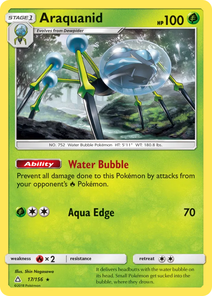 Araquanid #17 Ultra Prism Pokemon card