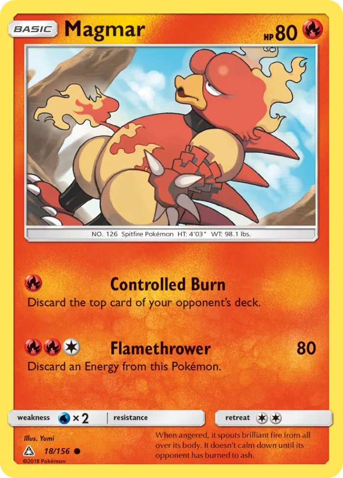 Magmar #18 Ultra Prism Pokemon card