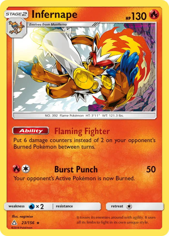 Infernape #23 Ultra Prism Pokemon card